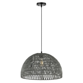 Wasp 20" Woven Rattan Dome LED Pendant