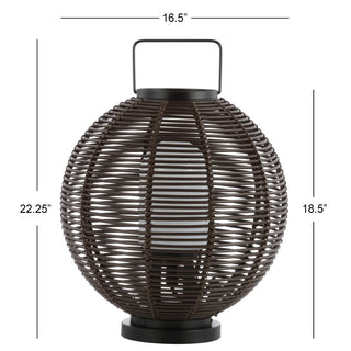 Stonefly 22" Outdoor Woven Globe Asian LED Lantern