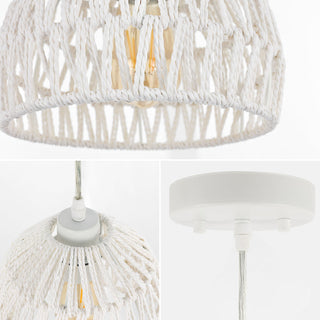 Wasp 20" Woven Rattan Dome LED Pendant