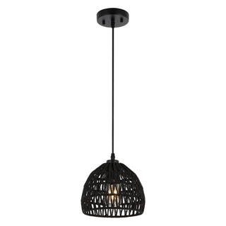 Wasp 20" Woven Rattan Dome LED Pendant