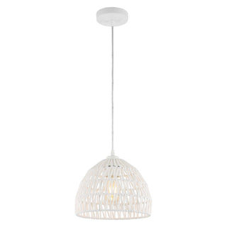 Wasp 20" Woven Rattan Dome LED Pendant