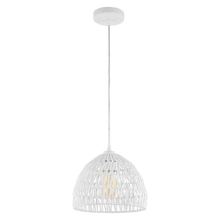 Wasp 20" Woven Rattan Dome LED Pendant