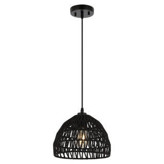 Wasp 20" Woven Rattan Dome LED Pendant