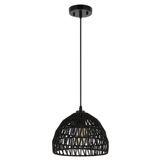 Wasp 20" Woven Rattan Dome LED Pendant