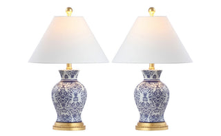 Tadami 21" Ceramic/Iron Classic Modern LED Table Lamp, Set of 2