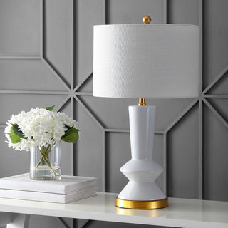 Lamonia 27" Ceramic/Iron Contemporary Glam LED Table Lamp