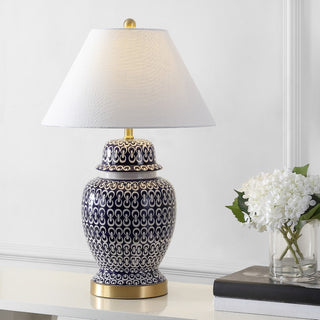 Teshio 28.5" Ceramic/Iron Coastal Modern LED Table Lamp