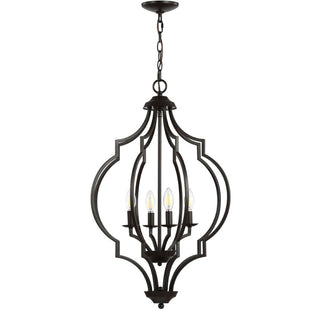 Wharton 4-Light 19" Iron Adjustable Ogee Lantern LED Pendant