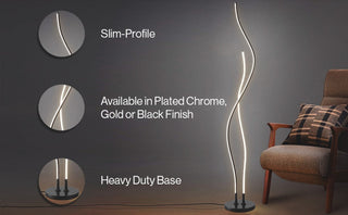 Mississippi 63.75" LED Integrated Floor Lamp