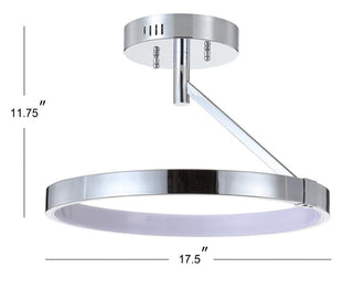 Urki 17.5" Dimmable Integrated LED Metal Semi-Flush Mount