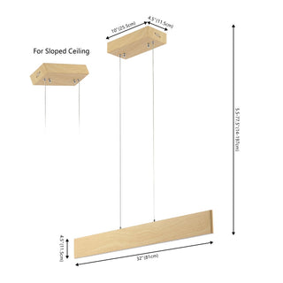 Alder Dimmable Adjustable Integrated LED Metal Linear Pendant