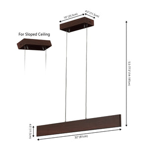 Alder Dimmable Adjustable Integrated LED Metal Linear Pendant