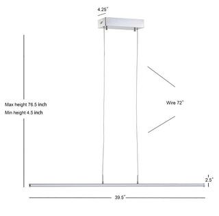 Conley 39.5" Dimmable Adjustable Integrated LED Metal Linear Pendant