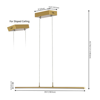 Conley 39.5" Dimmable Adjustable Integrated LED Metal Linear Pendant