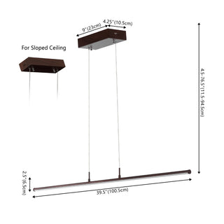 Conley 39.5" Dimmable Adjustable Integrated LED Metal Linear Pendant