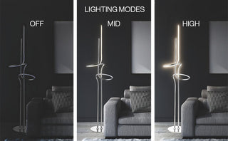 Iory 64" Minimalist Dimmable Metal Integrated LED Floor Lamp