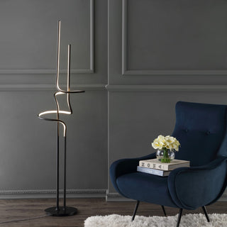 Iory 64" Minimalist Dimmable Metal Integrated LED Floor Lamp