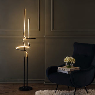 Iory 64" Minimalist Dimmable Metal Integrated LED Floor Lamp