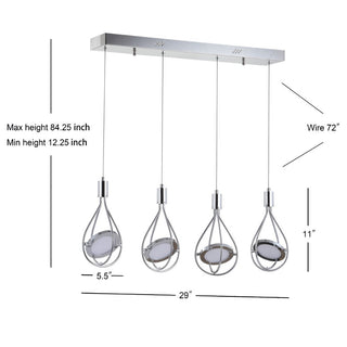 Gorey Adjustable Modern Integrated Cluster LED Metal Pendant