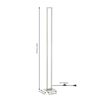 bright 59.5" Modern Minimalist Aluminum Integrated Tower LED Floor Lamp