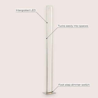 bright 59.5" Modern Minimalist Aluminum Integrated Tower LED Floor Lamp