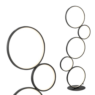 Evan Stacked Circles 45" Contemporary Modern Iron/Aluminum Integrated LED Floor Lamp