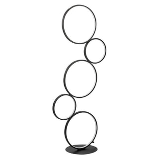 Evan Stacked Circles 45" Contemporary Modern Iron/Aluminum Integrated LED Floor Lamp