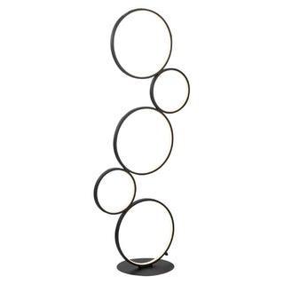 Evan Stacked Circles 45" Contemporary Modern Iron/Aluminum Integrated LED Floor Lamp