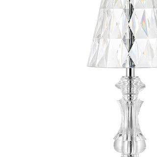 Clearance Diamond 12.75" Bohemian Classic Acrylic Rechargeable Integrated LED Table Lamp