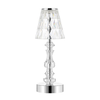 Clearance Diamond 12.75" Bohemian Classic Acrylic Rechargeable Integrated LED Table Lamp