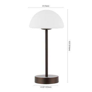 Nordlux 12.5" Modern Minimalist Iron Rechargeable Integrated LED Table Lamp