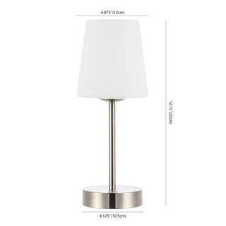 Mainstays 12.75" Modern Minimalist Iron Rechargeable Integrated LED Table Lamp