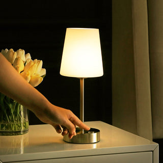 Mainstays 12.75" Modern Minimalist Iron Rechargeable Integrated LED Table Lamp