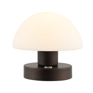 Modern mushroom  5.75" Bohemian Farmhouse Iron Rechargeable Integrated LED Table Lamp