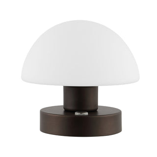 Modern mushroom  5.75" Bohemian Farmhouse Iron Rechargeable Integrated LED Table Lamp