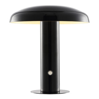 The Kasr Contemporary Bohemian Rechargeable/Cordless Iron Integrated LED Mushroom Table Lamp