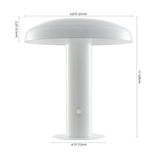 The Kasr Contemporary Bohemian Rechargeable/Cordless Iron Integrated LED Mushroom Table Lamp