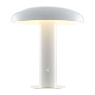 The Kasr Contemporary Bohemian Rechargeable/Cordless Iron Integrated LED Mushroom Table Lamp