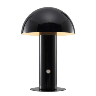 foziq Contemporary Bohemian Rechargeable/Cordless Iron Integrated LED Mushroom Table Lamp