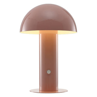 foziq Contemporary Bohemian Rechargeable/Cordless Iron Integrated LED Mushroom Table Lamp