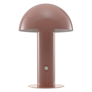 foziq Contemporary Bohemian Rechargeable/Cordless Iron Integrated LED Mushroom Table Lamp