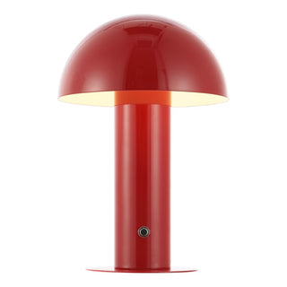 foziq Contemporary Bohemian Rechargeable/Cordless Iron Integrated LED Mushroom Table Lamp