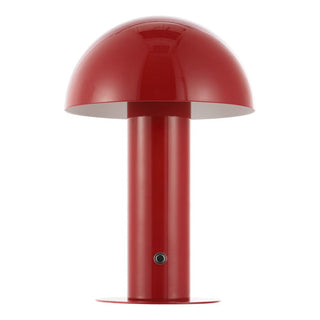 foziq Contemporary Bohemian Rechargeable/Cordless Iron Integrated LED Mushroom Table Lamp