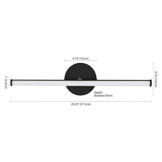 Artica 20.25" Modern Industrial 360-Degree Rotatable Aluminum Integrated LED Vanity Light