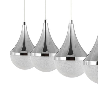 Ralph Teardrop Modern Mid-Century Iron/Acrylic Integrated Linear LED Pendant