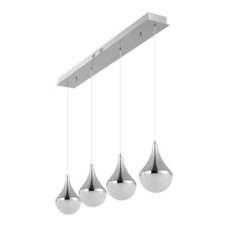 Ralph Teardrop Modern Mid-Century Iron/Acrylic Integrated Linear LED Pendant