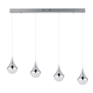 Ralph Teardrop Modern Mid-Century Iron/Acrylic Integrated Linear LED Pendant