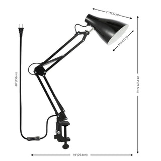 Standard 28.5" Classic Industrial Adjustable Articulated Clamp-On LED Task Lamp