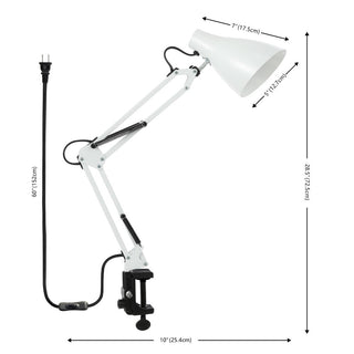 Standard 28.5" Classic Industrial Adjustable Articulated Clamp-On LED Task Lamp