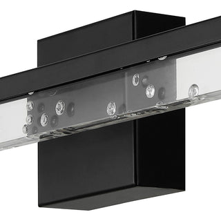 Gesto 22" Modern Contemporary 360-Degree Rotatable Iron/Seeded Acrylic Integrated LED Vanity Light